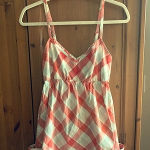 Roxy cotton red and white mini summer dress